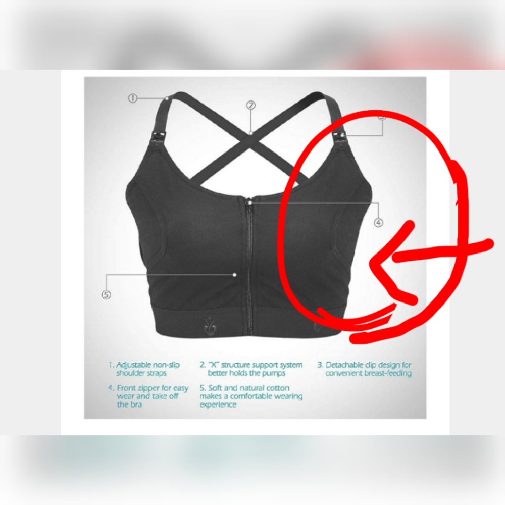 💕 Momcoz pumping and nursing bra NWT sz M & XL - Picture 7 of 7